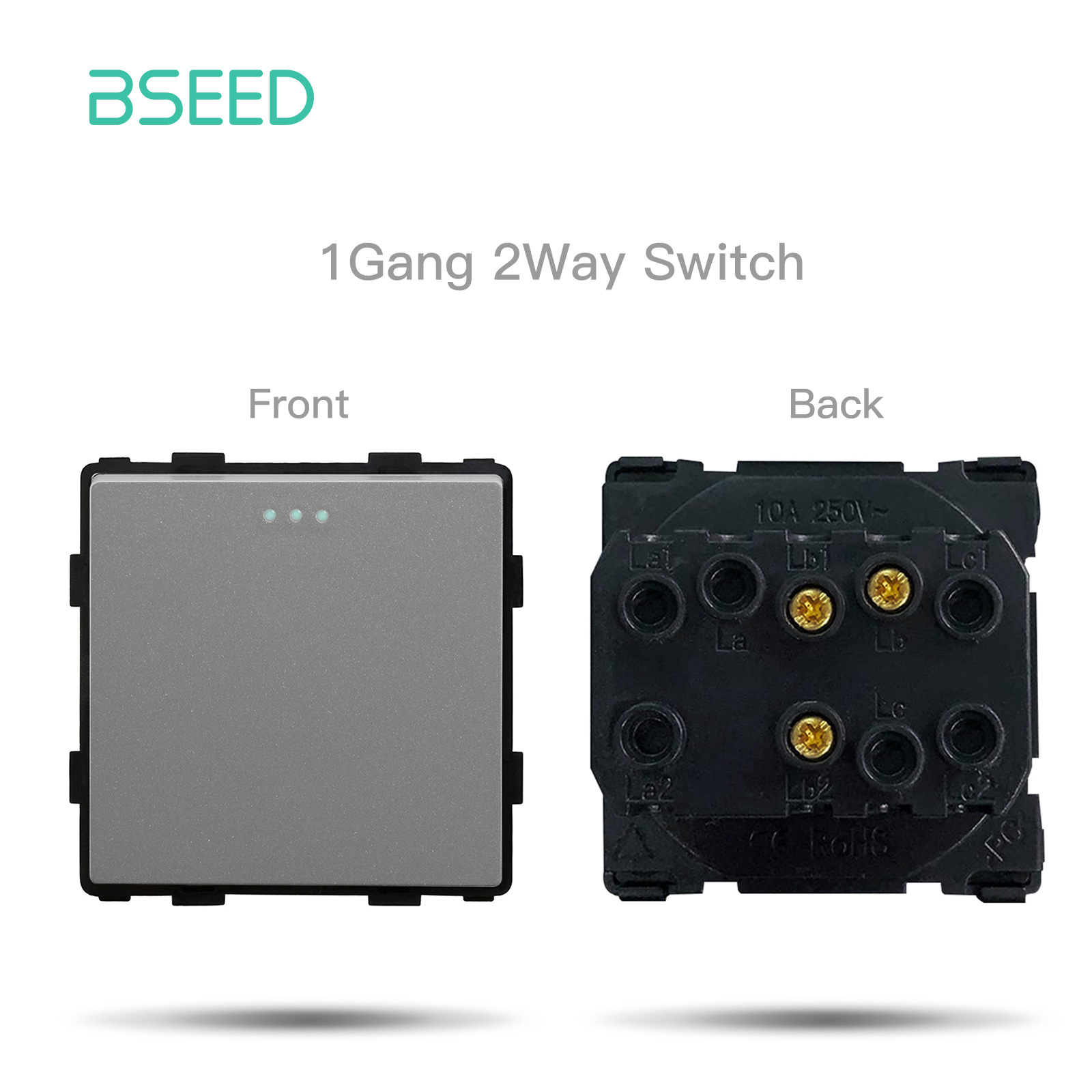 BSEED Mechanical Button Switches EU Socket TV ST CAT5 Double USB Sockets Function Parts Glass Socket Frames DIY Free Combination: Type 18