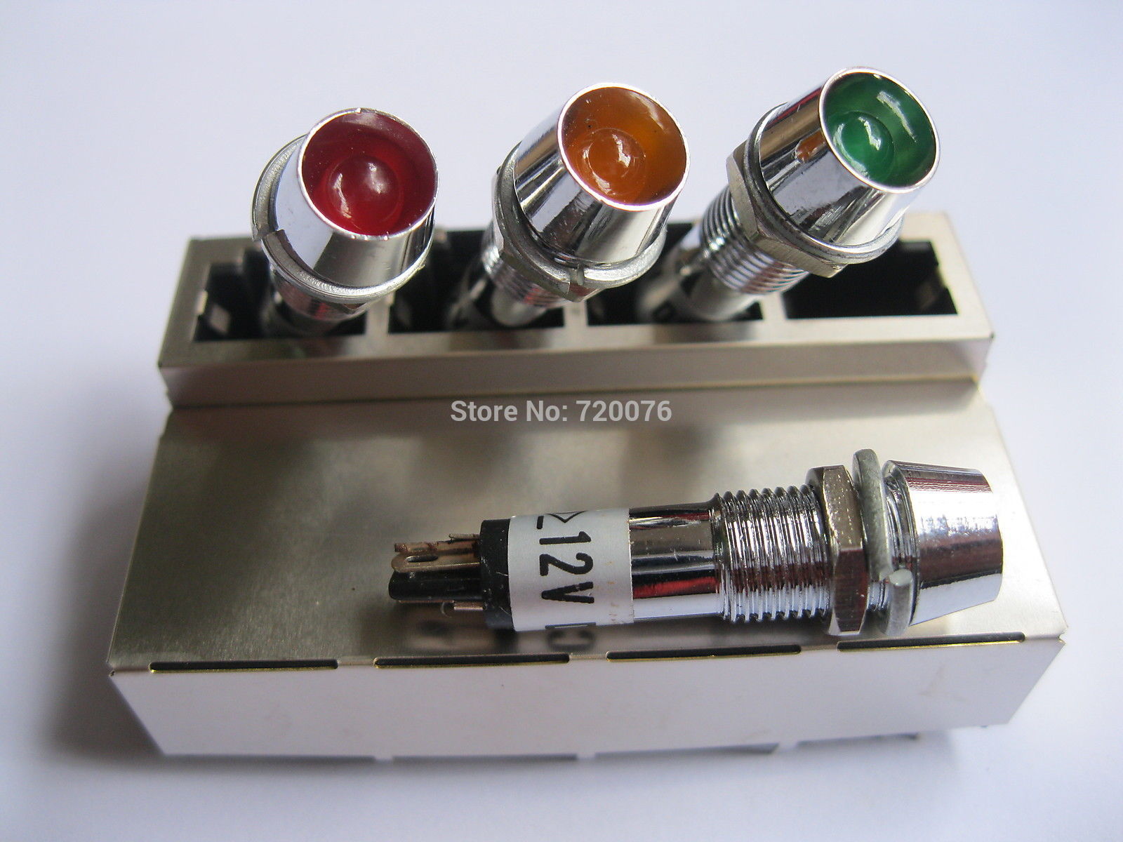 10 stks LED Indicator Signaal licht Rood/Geel/Groen Kleur DC12V voor schakelaar etc