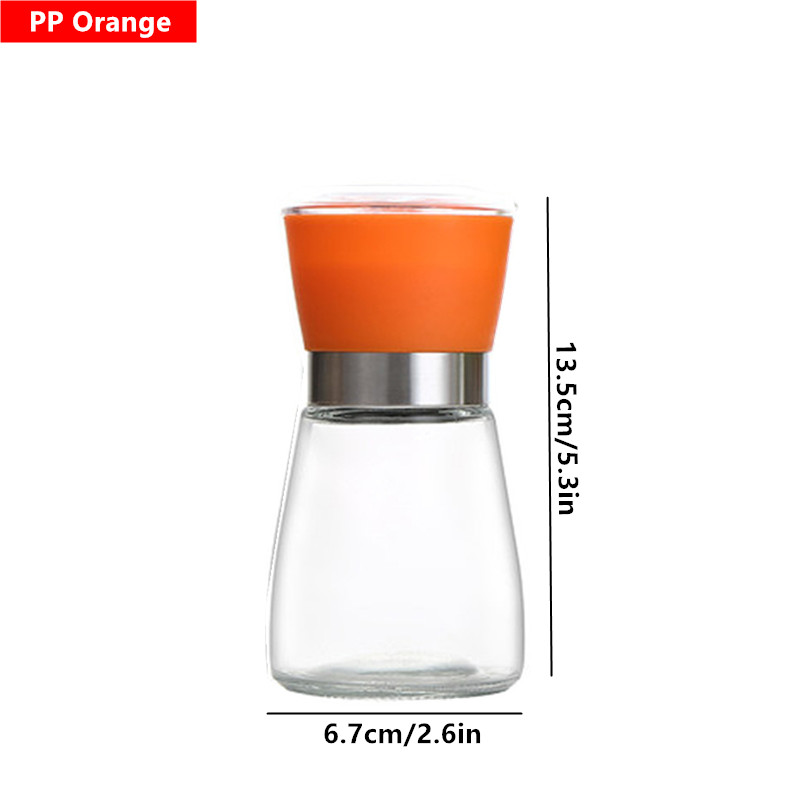 Moulin à Poivre / Sel Orange – Plastique, 18 Cm – Manuel Et Décoratif