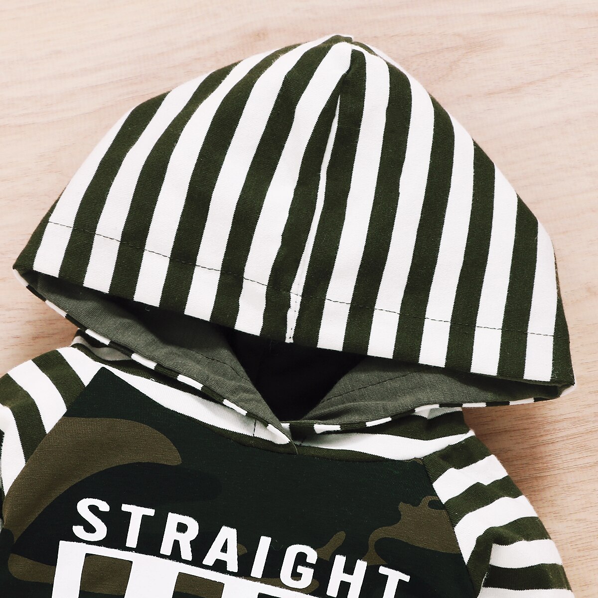 0-24M Infant Baby Boys Rompers Camouflage Striped Print Long Sleeve Hooded Autumn Jumpsuit