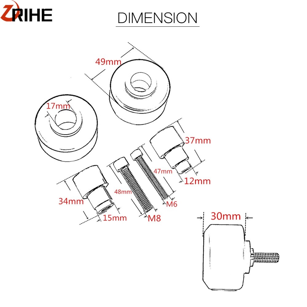 Voor Duke 390 &amp; Rc Rear &amp; Voorwiel Frame Slider Motorcycle Frame Slider Valblokken Bescherming duke125 Duke 200 390