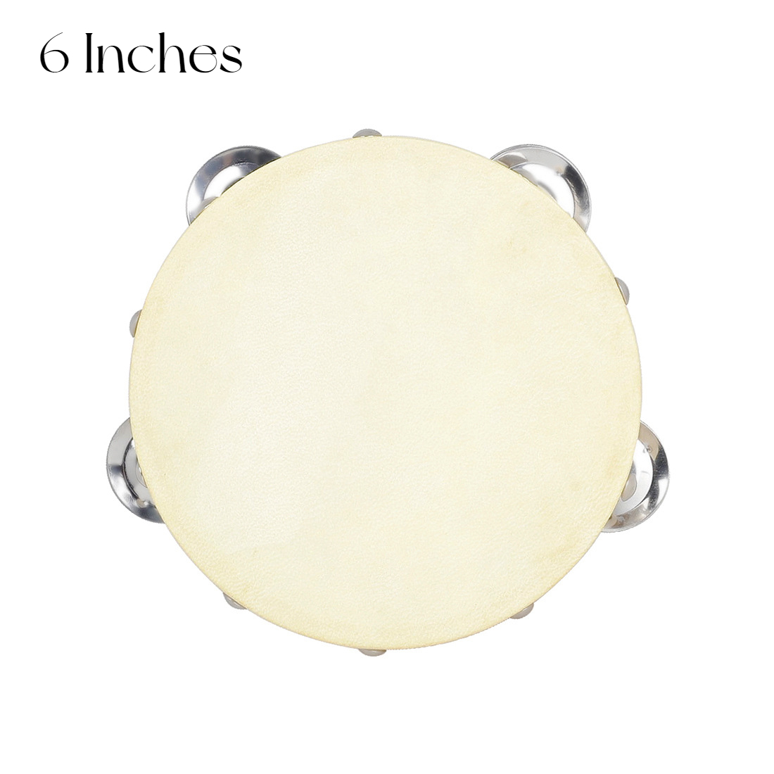 6-24 SZT. Tamburyn Ślubny DIY Upominki Ślubne Rustykalne Dzwonki Dębowe Metalowe brzęk Perkusja Prezent dla Gości 4/6 Cali: L / Jasno szary