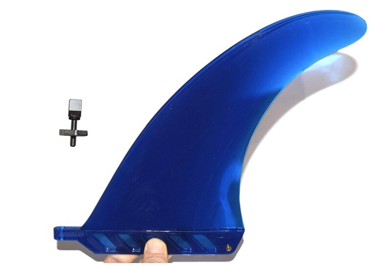 Zachte/flex 8 inch center fin met fin schroef voor stand up paddle: Blauw