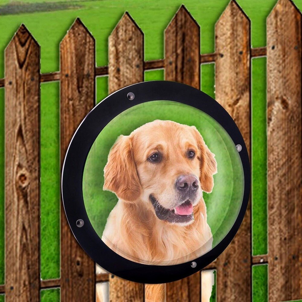 Semicircular cover pet fence window dog fence windows transparent view top pet peep fence MJ070109