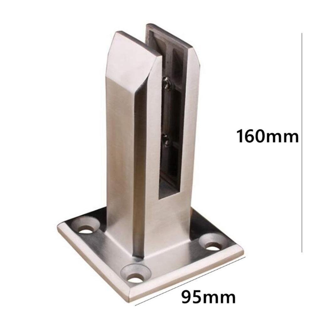 304 Stainless Steel Round/Square Clamp Glass Panel Pool Fence Staircase Bracket Balustrade Floor Deck Mount Support Clamp