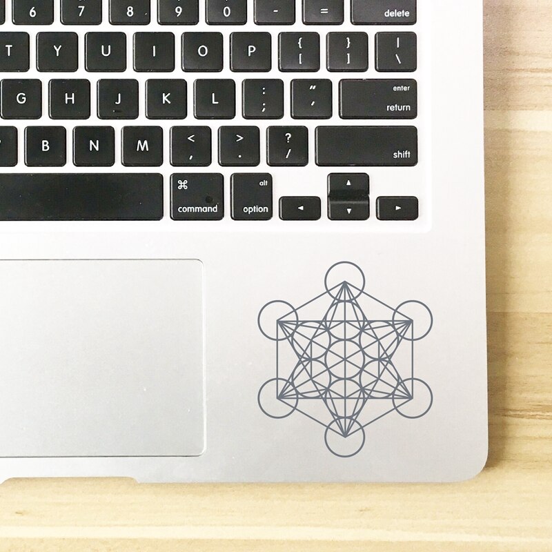 Cube Sacred Geometry Decal Car Window Decor Metatron Laptop Vinyl Sticker for Apple MacBook Air Pro Decoration Decals HQ155
