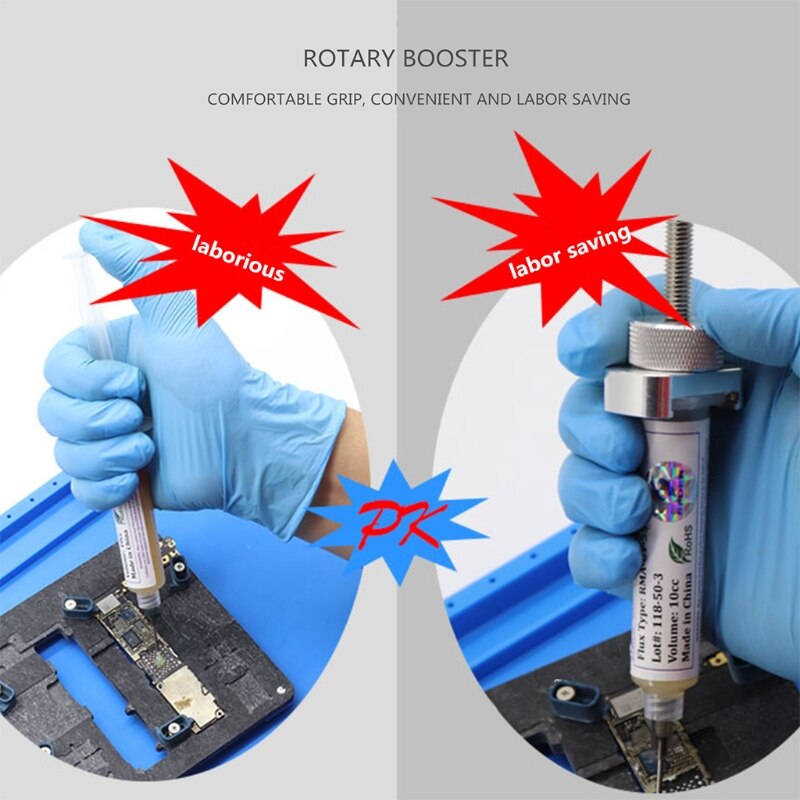 Aluminium Alloy Rotary Solder Paste Booster Schweißen Öl Nadel Barrel Booster