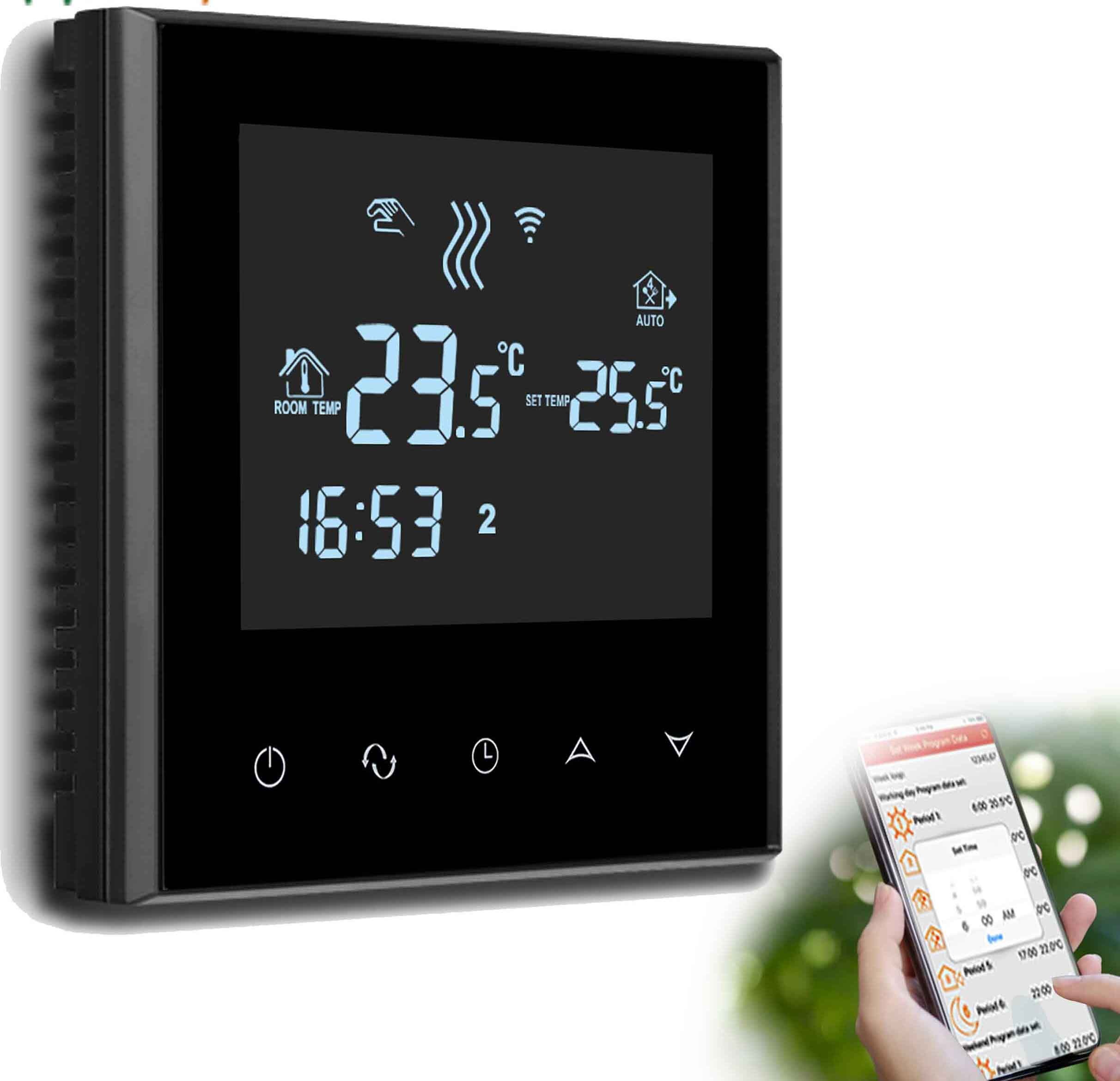CE EU 220VAC Room Central Heating System WIFI thermostat boiler thermostatic head for Linkage Controller: WIFI THERMOSTAT