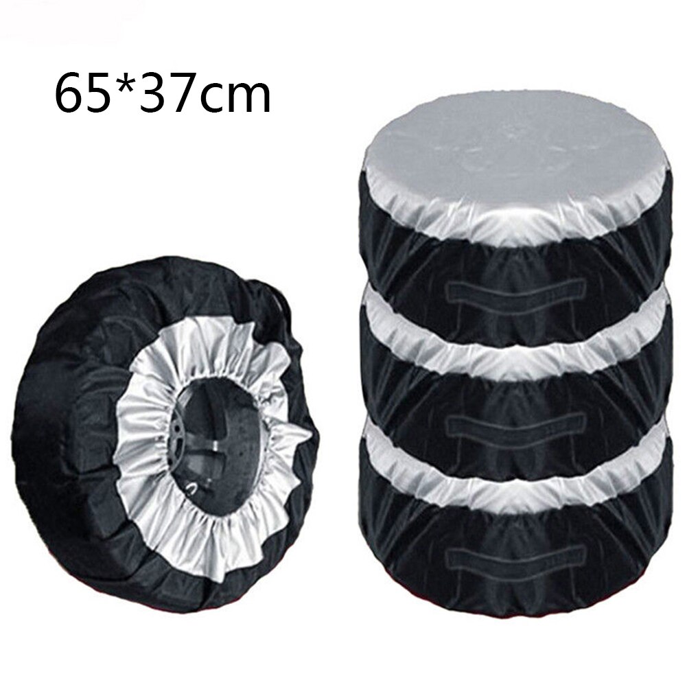 Les sacs de stockage de couverture de pneu de secours de voiture de housse de couverture de pneu portent le pneu de Polyester fourre-tout pour des couvertures de Protection de roue de voiture: 65x37cm