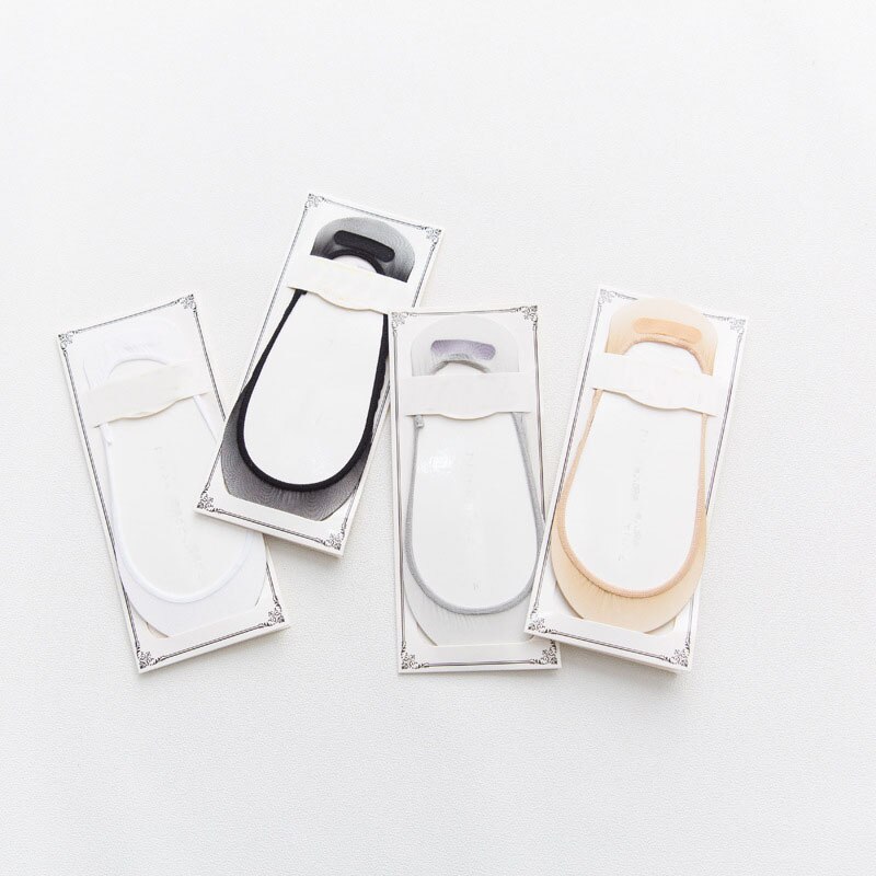 [EIOISAPRA] Producto Primavera Verano cristal seda confort calcetines mujeres Casual antideslizante acolchado Meias Sokken