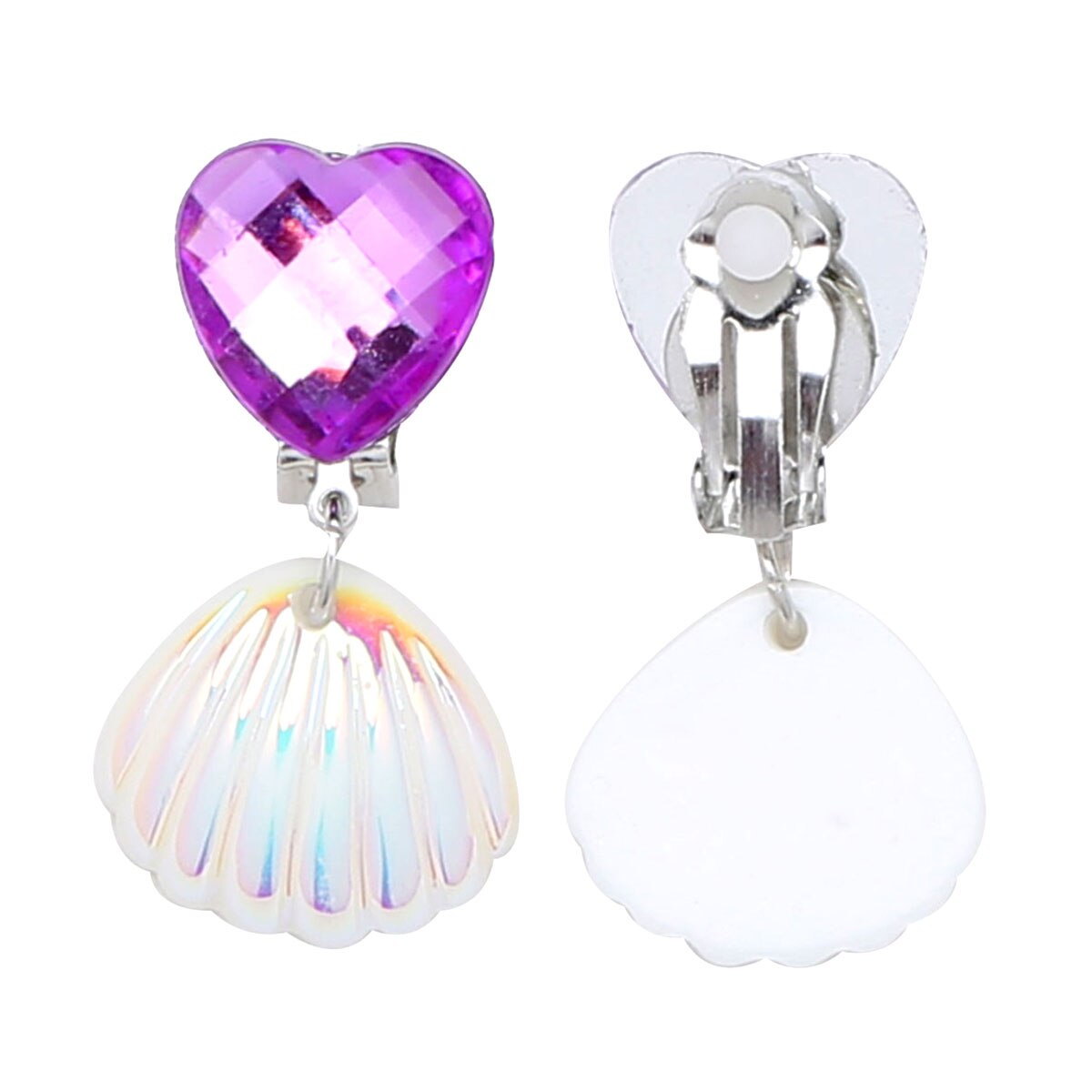 5pc barn jente paljett havfrue hale perle skall anheng halskjede armbånd øre klips ring sett jente havfrue tilbehør med bjeller