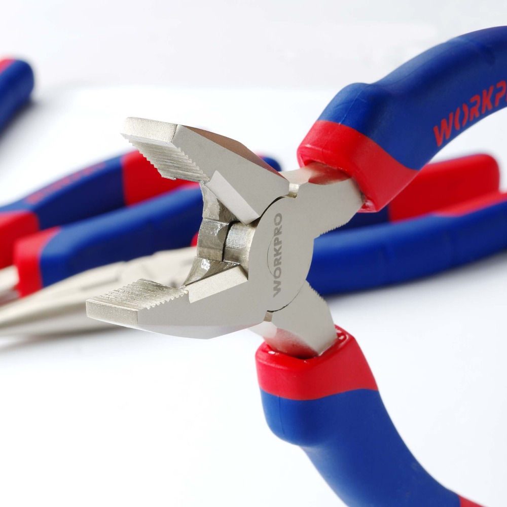 WORKPRO 6PC Home Tool Set Plier Set Joint Pliers Diagnoal Pliers Water Pump Plier Adjustable wrench