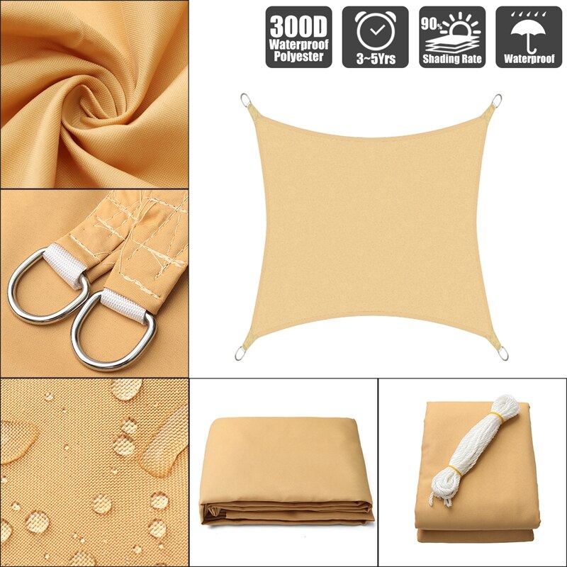 Rectangular shade sails polyester Oxford cloth family court outdoor shade cloth waterproof prevent bask in the garden