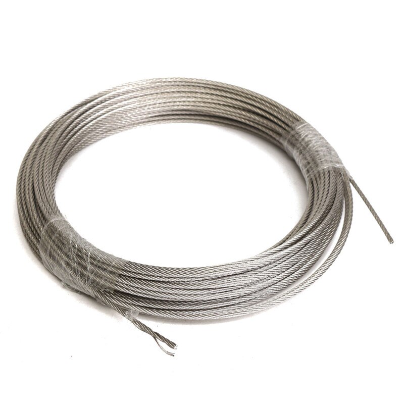 304 rustfrit stål 3mm diameter kabeltråd tøj kabel linje wire reb længde 30m