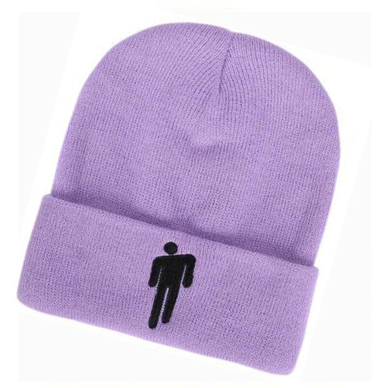 Beanie Hat Vrouwen Mannen Borduren Gebreide Warme Winter Hoeden Voor Vrouwen Mannen Effen Hip-Hop Casual Cuffed Mutsen Motorkap Toevallige: Paars