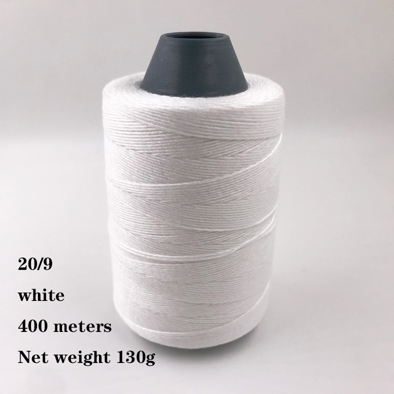 20/6, 20/9 negro blanco línea gruesa 100% hilo de algodón cordón ropa de hilo de coser hogar esencial de algodón decorativo
