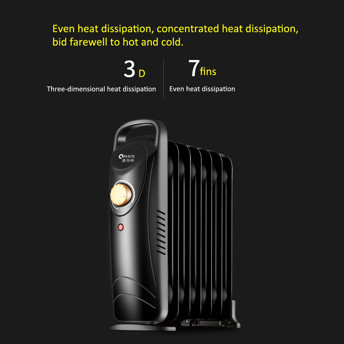 Olie Radiator Elektrische Kachel 700W Mini Draagbare Kachel Voor Thuis Woonkamer Ruimte Warmer Air Heater