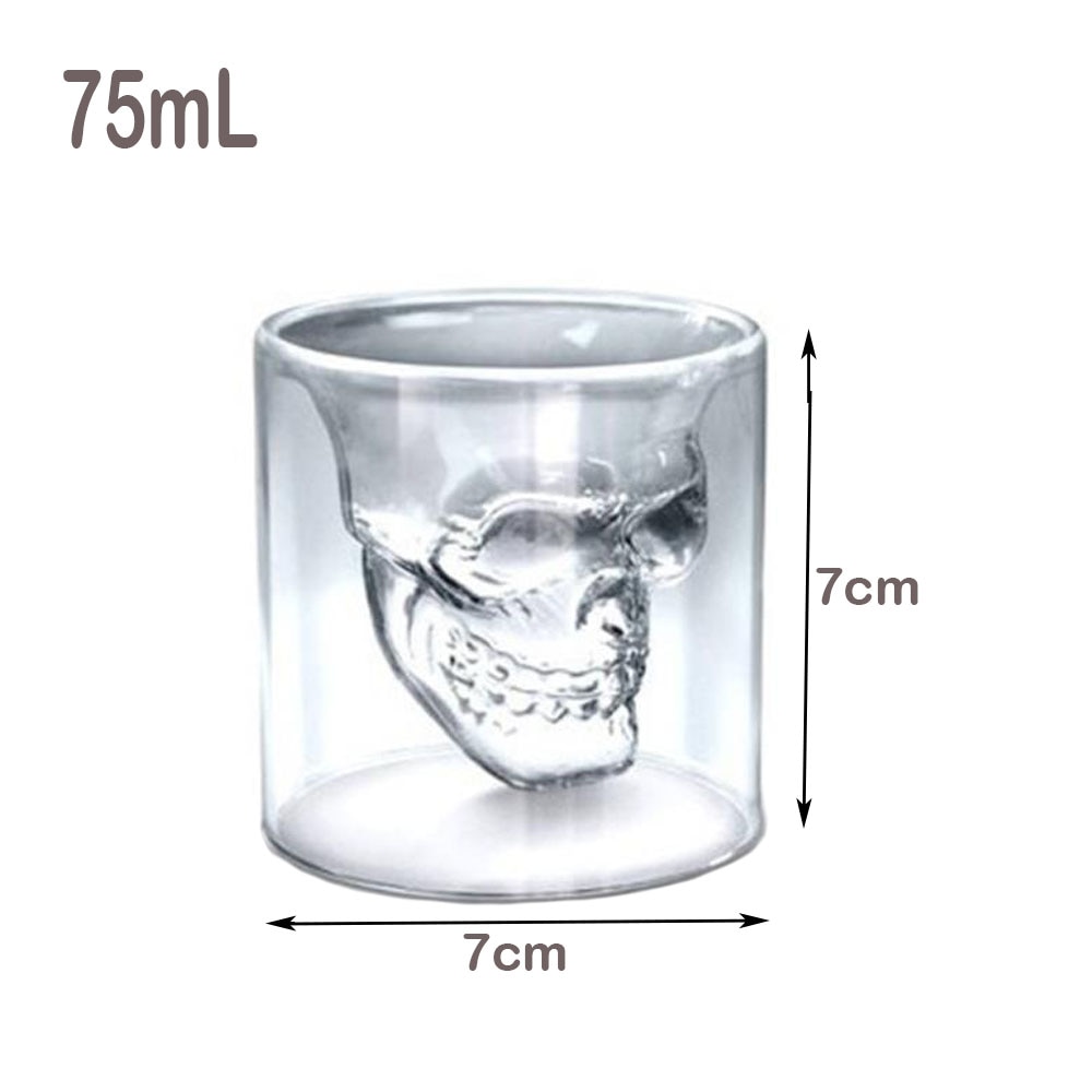 125/350/550/1000ml skull whisky lasi flagon vodka pullo borosilikaattilasipullo viinipullo tulpalla kallo juominen