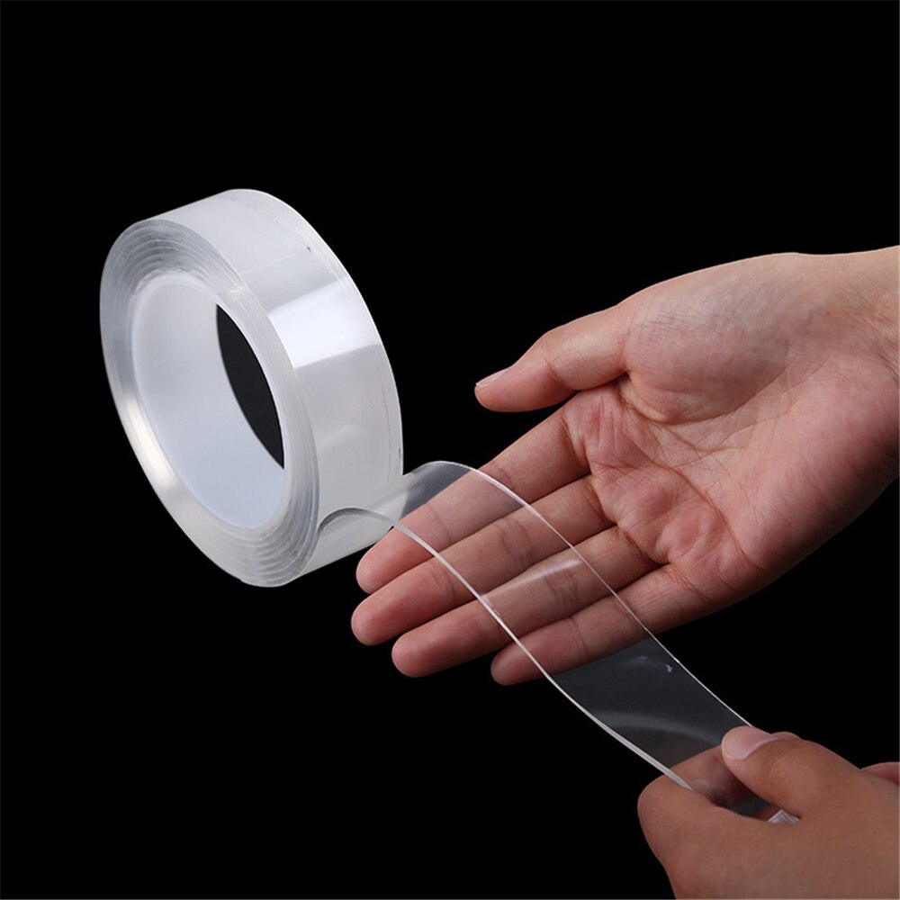 1M/2M/3M/5M Double Nano Tape Double Sided Tape Transparent NoTrace Reusable Waterproof Adhesive Tape Cleanable Home