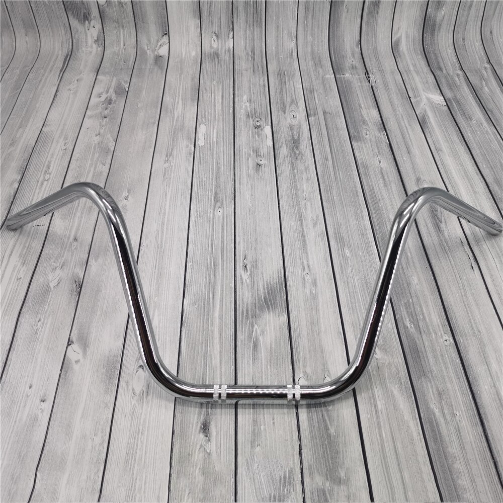 1 ''Retro moto 25mm manubrio Super High Scooter volante per Bobber Chopper Cruiser Sportster manubrio classico: Argento