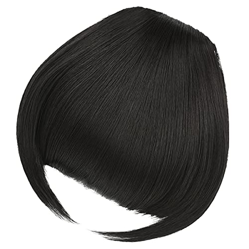 Extensions capillaires synthétiques à frange pour femmes, postiche à frange plate avec frange frontale: 4A