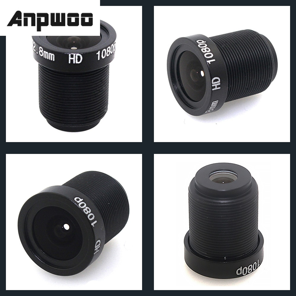 ANPWOO 1080P 2.8/3.6/6mm objectif de caméra de vidéosurveillance objectif de caméra de sécurité M12 2MP ouverture F1.8, 1/2.5 pouces Format d&#39;image objectif de caméra de Surveillance HD