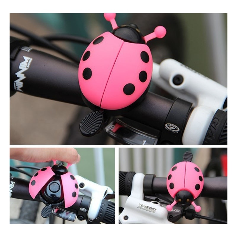 bike bell Ring Beetle Cartoon Cycling Bell Lovely Kids Ladybug Bell Ring for Bike Ride Horn Alarm bicycle Accessories