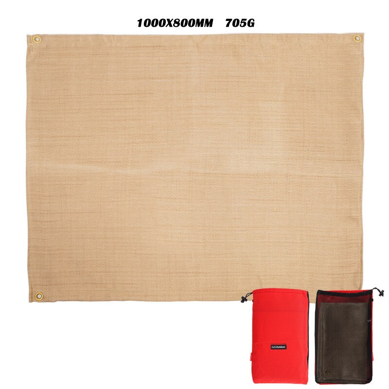 80 x 100cm svejsetæppe glasfiber højtemperaturbestandighed brandsikkert stof brandslukningstæppe til campingkøkken ude: L