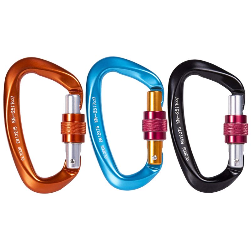 Climbing Carabiner 25KN Heavy Duty Strong Hook for Rock Climbing