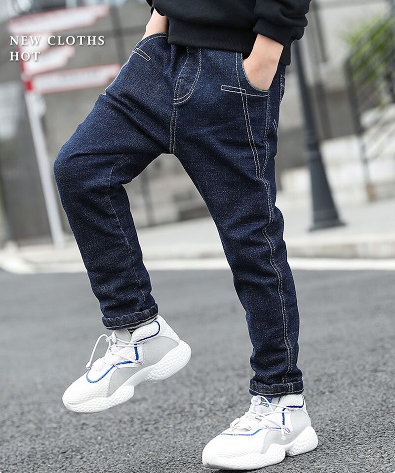 Ienens 5-13Y Jongens Kleding Slanke Rechte Jeans Klassieke Bodems Kinderen Denim Kleding Lange Broek Kids Baby Boy Casual Broek