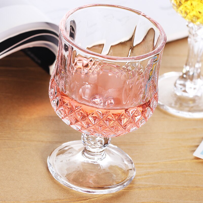 Copa de cristal en relieve para helado, copa de vino tinto para cóctel, taza de té, fruta, ensaladera, taza de agua, 1 ud.