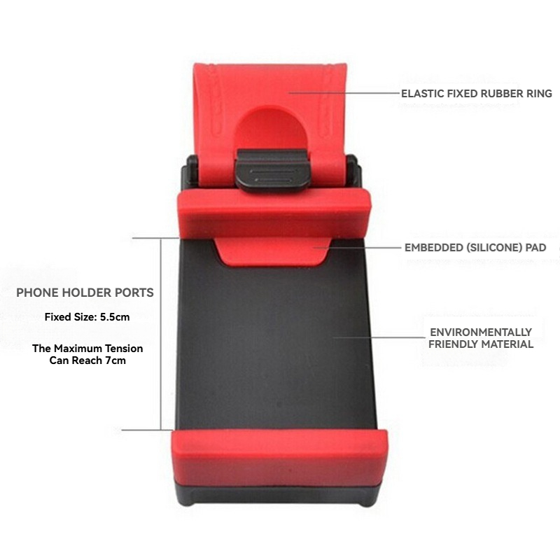 Autostuur mobiele telefoonhouder, universele auto GPS mobiele telefoon clip-on houder multifunctionele auto-interieuraccessoires: Default Title