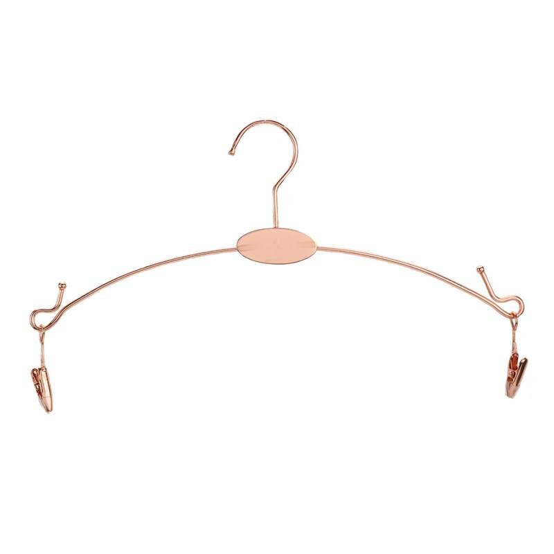 Cintre en or Rose avec pince, pince à vêtements multifonction de exquise, durable