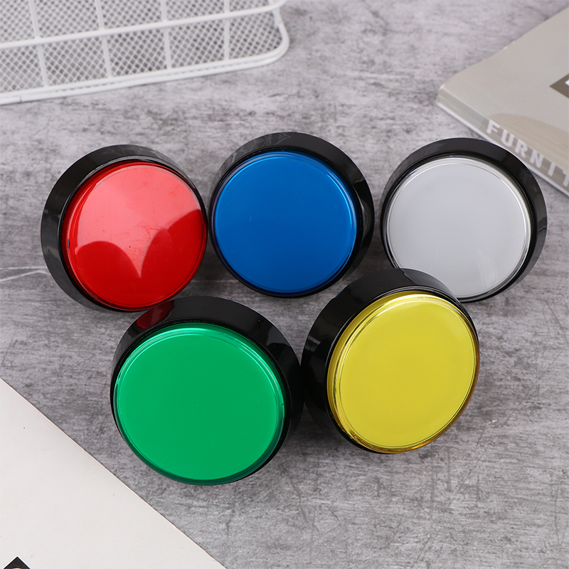 Arkade-Geschmack, 60mm dc 12v große runde LED-tasten , 5- farbiger mikroschalter, automatischer zurücksetzen-knopf für Arkade-automaten