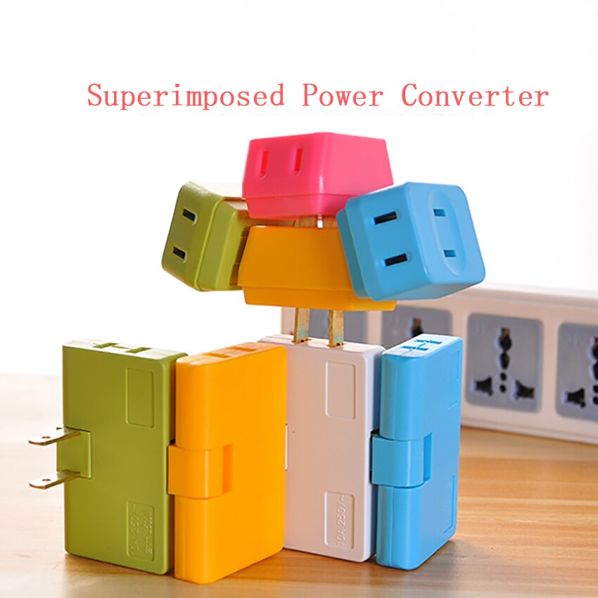 Plug Converter Socket Travel Portable Conversion Multi-use Converters Rotatable Socket Stackable Power Supply Household Charging