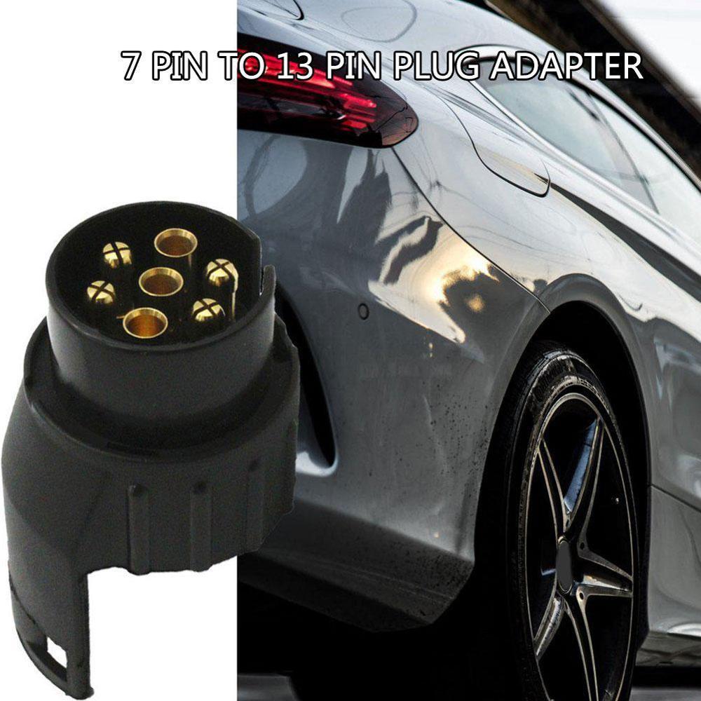 Durable 13 To 7 Pin Trailer Adapter Trailer Wiring Connector Socket Plug 12V Remolque Trailer Car Truck Caravan Accessories