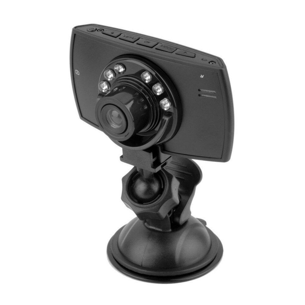 6 led bil dvr kamera dash cam video 2.3 tums lcd display g-sensor mörkerseende fordonskamera inspelare