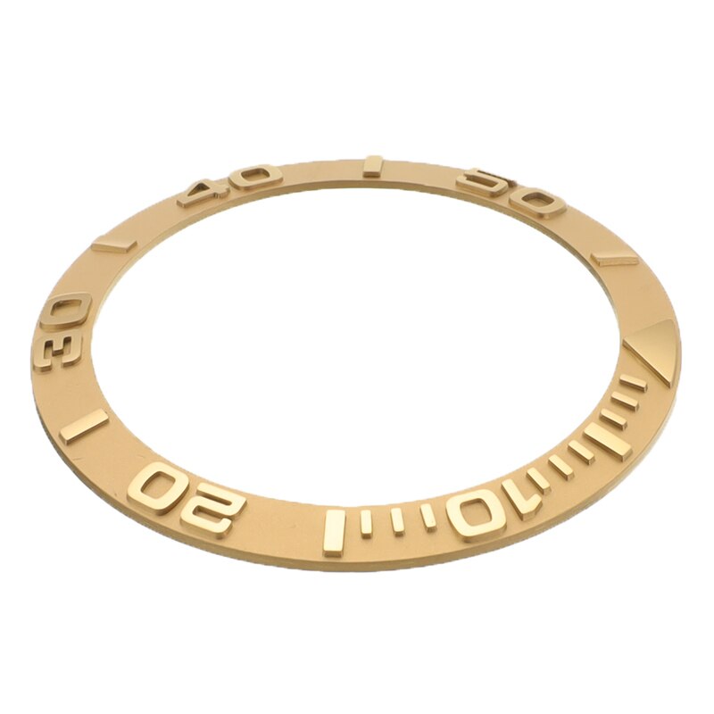 Guld/hvide ure erstatter tilbehør 38mm urskive keramisk bezel indsats til 40mm submariner automatiske herreur cover