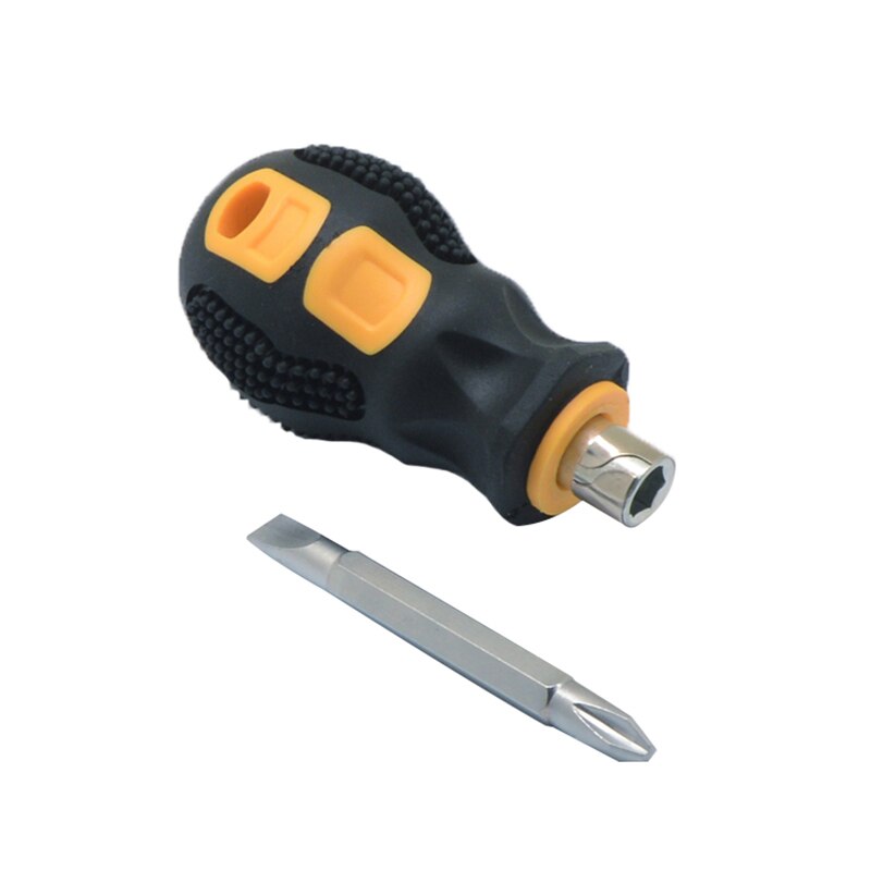 Double-Use Screwdriver Cross Flat Head Screwdriver Portable Removable Hand Tools Chrome Vanadium Steel Repair Tool Screw Driver: Dual-purpose