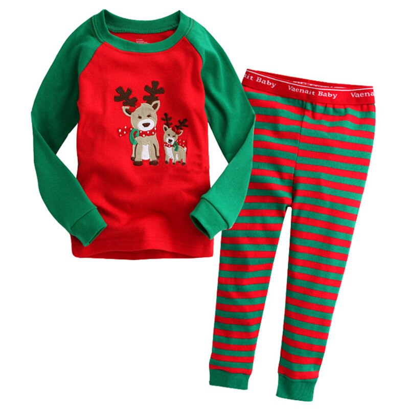 Kerst Baby Kleding Peuter Kids Sneeuwpop Elanden Afdrukken Pyjama Kinderen Katoen Tops + Broek Nachtkleding Herfst Winter Warme Pyjama