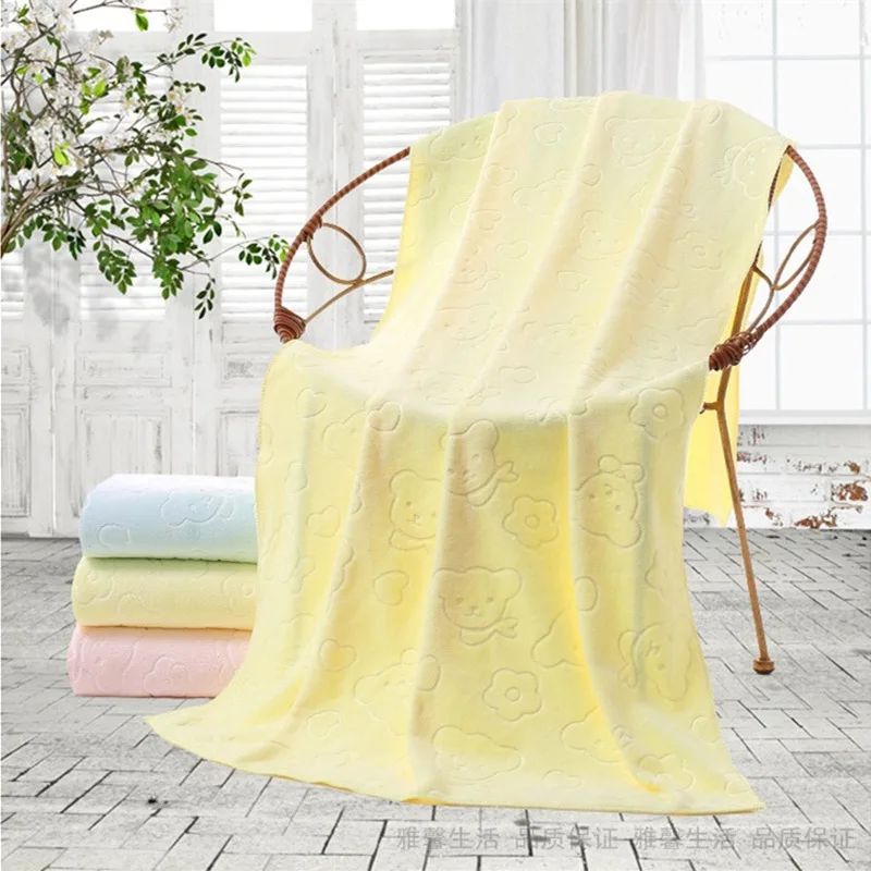 140X70CM Pet Bath Towel Oversized Microfiber Towel Strong Absorbing Water Dog Towels Golden Retriever Teddy General Pet Supplies: Yellow
