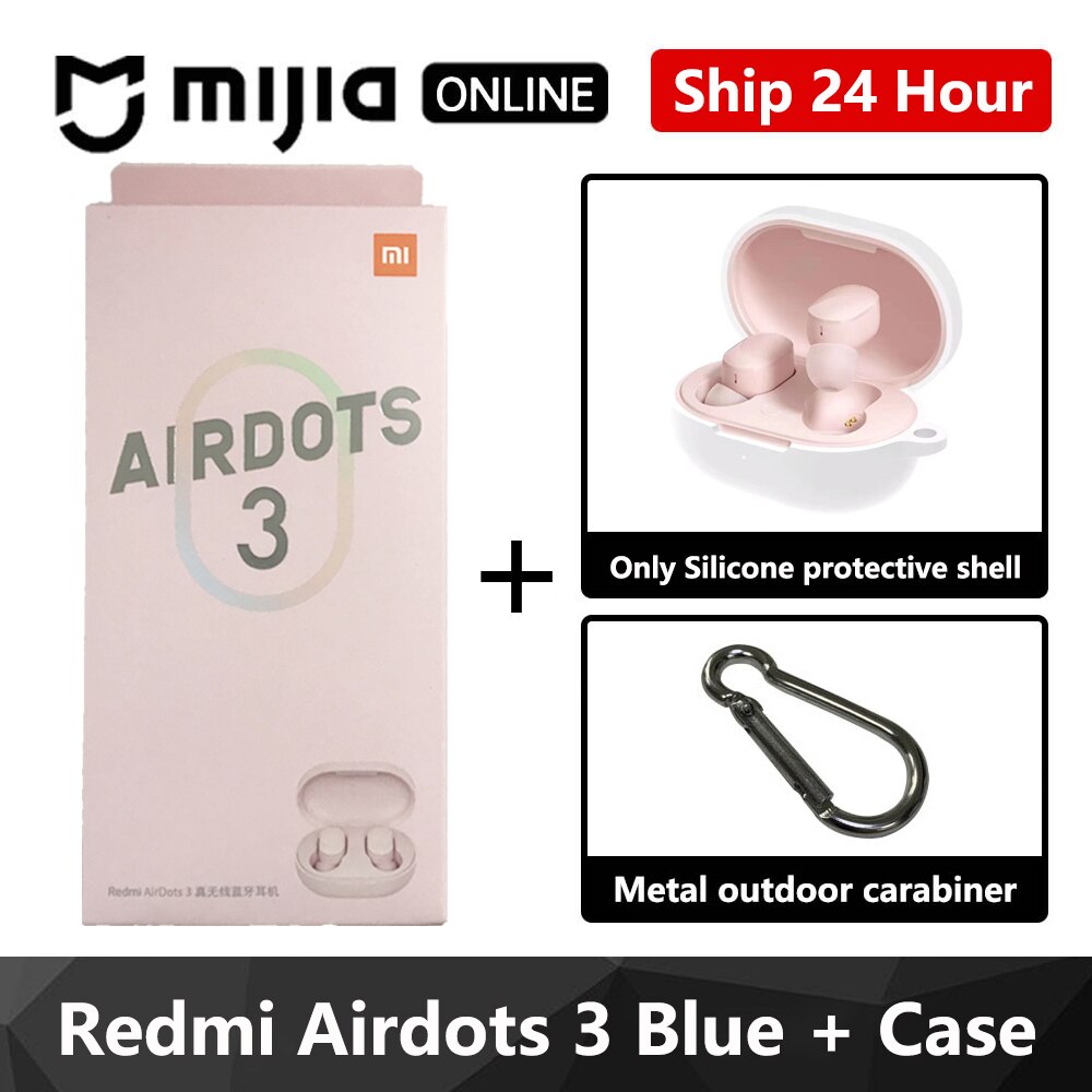 Xiaomi Redmi AirDots 3 Wireless Bluetooth 5,2 Schnelle Lade Kopfhörer Stereo Bass Mit Mic Freisprecheinrichtung Mi Earbuds Für iPhone: Pink add white