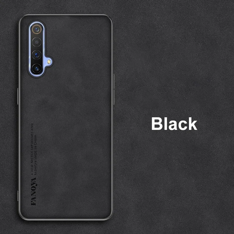 Luxe Pu Lederen Hoesje Voor Realme X3 Superzoom Back Cover Matte Bescherming Siliconen Telefoon Case Voor Realme X50 Pro Realmex3 Coque: aluminium / Beige