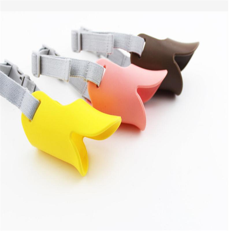 Novelty silicone cute duck mouth dog mask muzzle Bark bite stop anti-bite mask For Pet dog