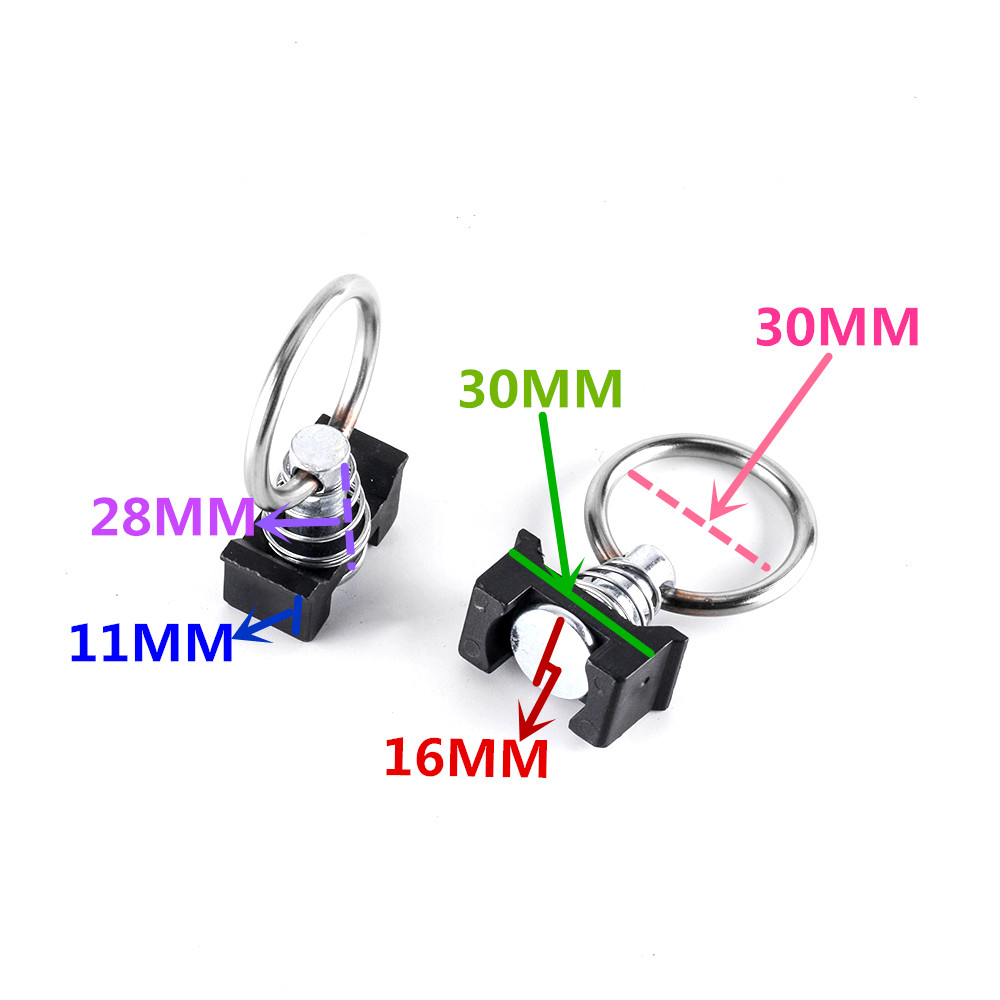 Universal Single Stud Fitting Tie Down Anchor Quick Release Ring Spring Bolt Airline