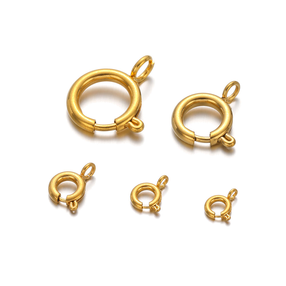 10 stuks cirkelveerknop roestvrijstalen sluitingen haken eindconnectoren voor doe-het-zelf ketting sluitingen sieraden maken accessoires