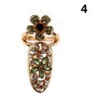 Trendy krone finger negle ringe til kvinder pige dame justerbar åbning ring fingernegl beskyttende kvindelige smykker: 4