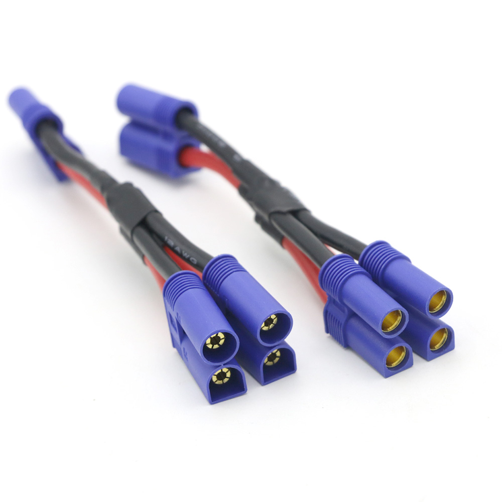 EC5 Parallel Batterij Connector Kabel Dual Extension Y Splitter 12AWG Silicone Draad 10Cm Y / O Stijl Voor Rc speelgoed