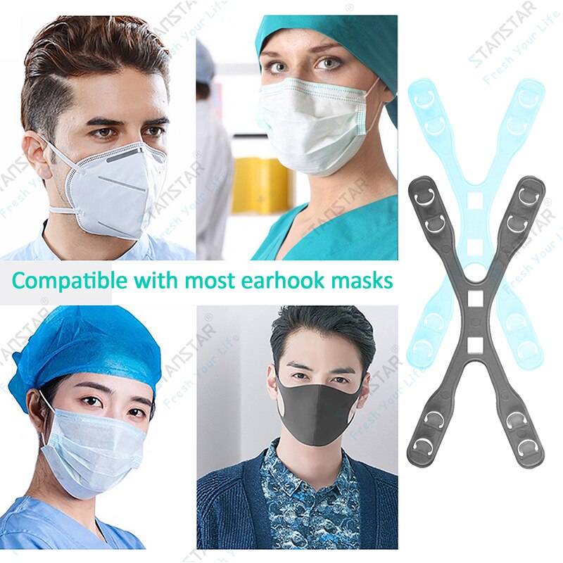 Protector de orejas con cordón para mascarilla, correa ajustable con botón de extensión, Clips extensores de máscara facial, soporte ligero Elastoplast
