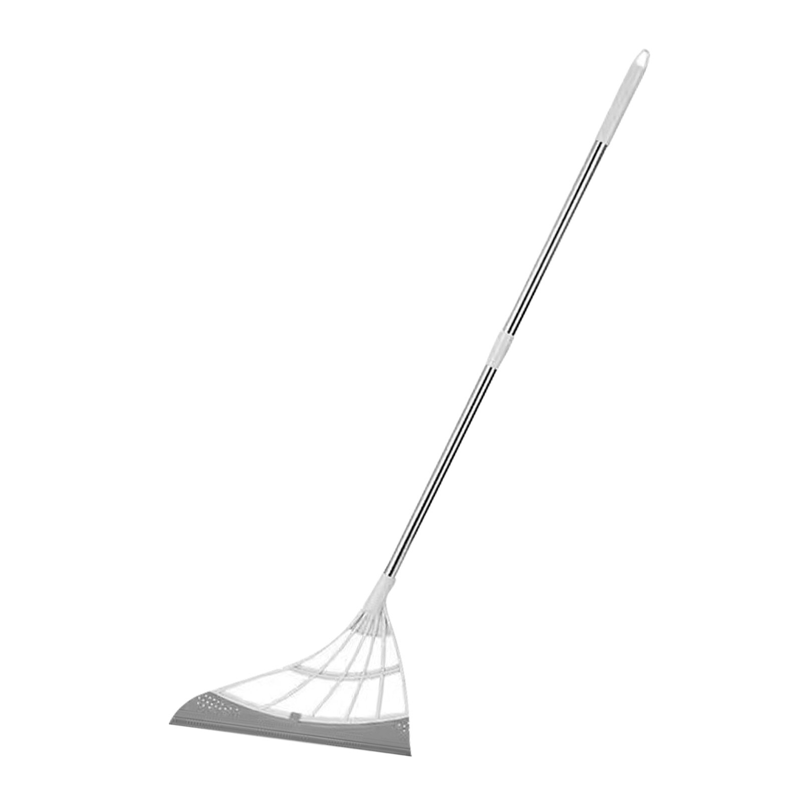 Multifunctional Window Broom Floor Squeegee Long Handle Home Pet Hair Water Cleaning Tool Dust Wiper Sweeper Hand Push: Grey  Joint